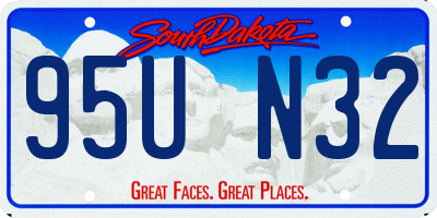 SD license plate 95UN32