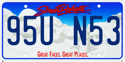 SD license plate 95UN53