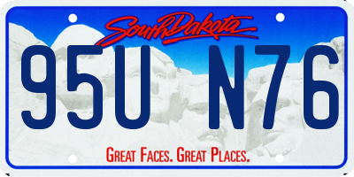 SD license plate 95UN76