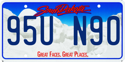 SD license plate 95UN90
