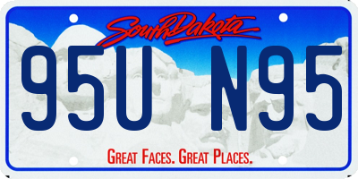 SD license plate 95UN95