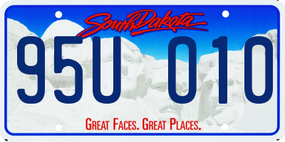 SD license plate 95UO10