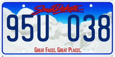 SD license plate 95UO38