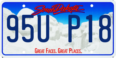 SD license plate 95UP18