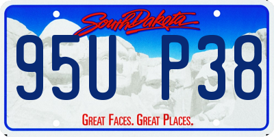 SD license plate 95UP38