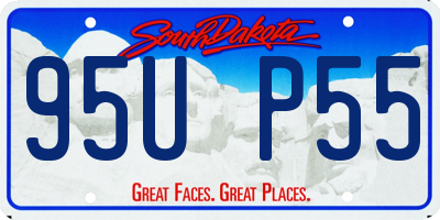 SD license plate 95UP55