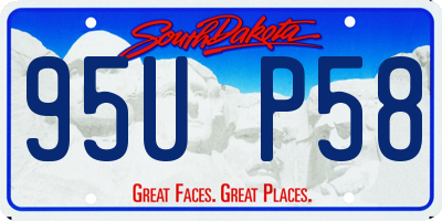 SD license plate 95UP58