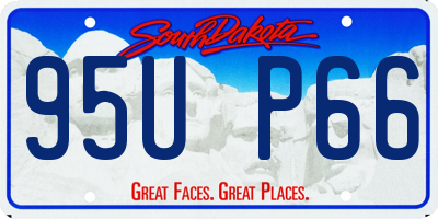 SD license plate 95UP66