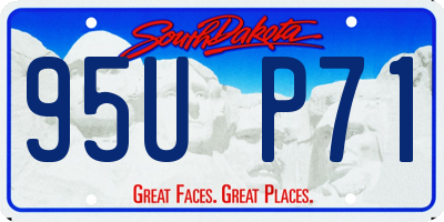 SD license plate 95UP71