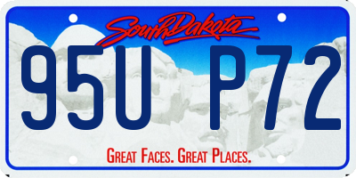 SD license plate 95UP72