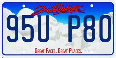 SD license plate 95UP80