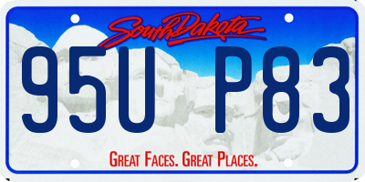 SD license plate 95UP83