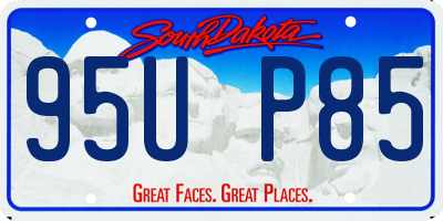 SD license plate 95UP85