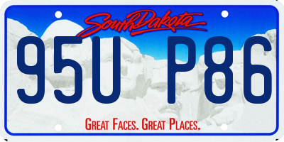 SD license plate 95UP86