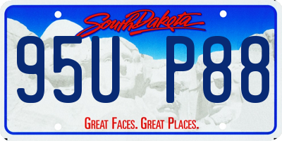 SD license plate 95UP88