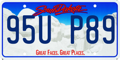 SD license plate 95UP89