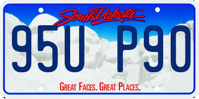 SD license plate 95UP90