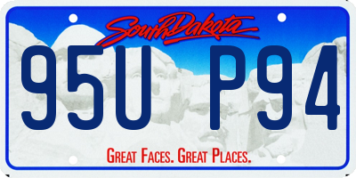 SD license plate 95UP94