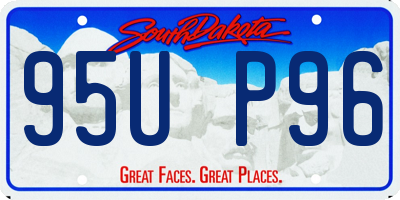 SD license plate 95UP96