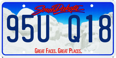 SD license plate 95UQ18