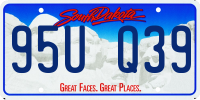 SD license plate 95UQ39