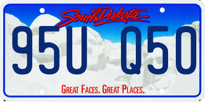 SD license plate 95UQ50