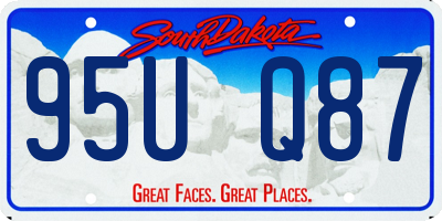 SD license plate 95UQ87