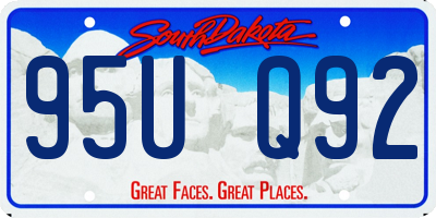 SD license plate 95UQ92