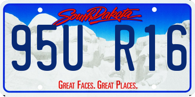 SD license plate 95UR16