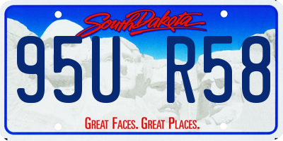SD license plate 95UR58