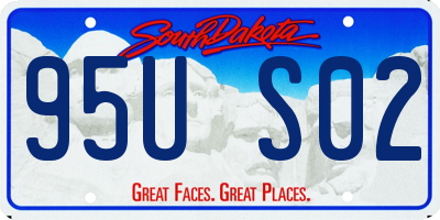 SD license plate 95US02