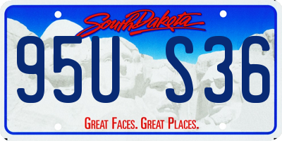 SD license plate 95US36