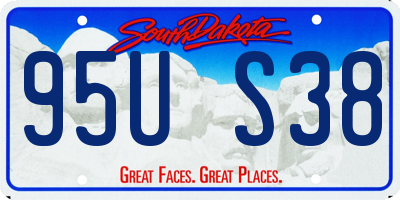 SD license plate 95US38