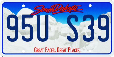 SD license plate 95US39