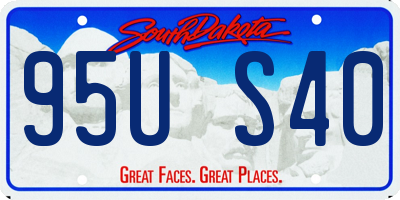SD license plate 95US40