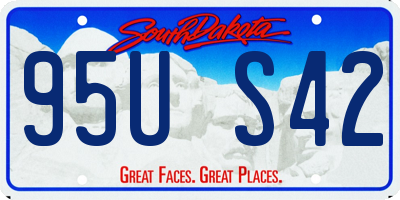 SD license plate 95US42