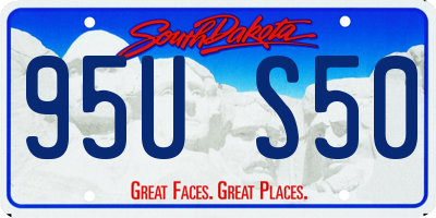 SD license plate 95US50