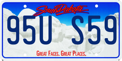 SD license plate 95US59