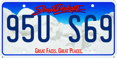 SD license plate 95US69