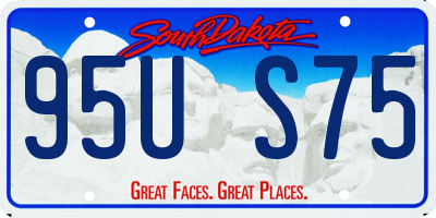 SD license plate 95US75