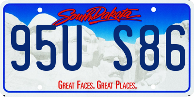 SD license plate 95US86
