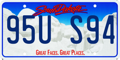 SD license plate 95US94
