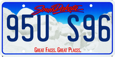 SD license plate 95US96
