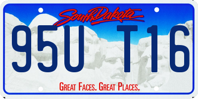 SD license plate 95UT16