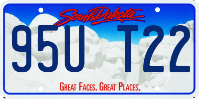 SD license plate 95UT22