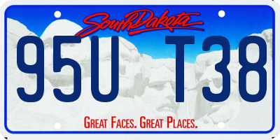 SD license plate 95UT38
