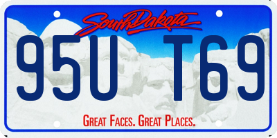 SD license plate 95UT69