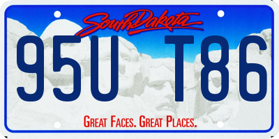 SD license plate 95UT86