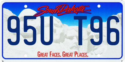 SD license plate 95UT96