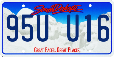 SD license plate 95UU16